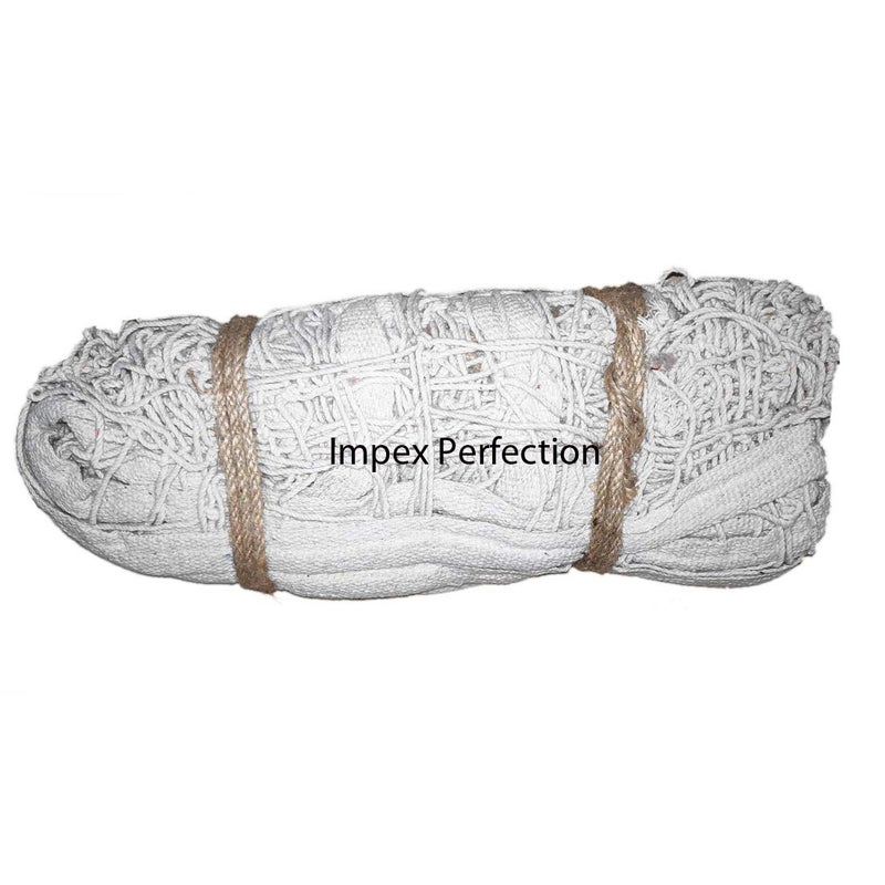 ProZone Sporting Cotton 4mm Heavy Volleyball Net (Off-White, White) - Image 2