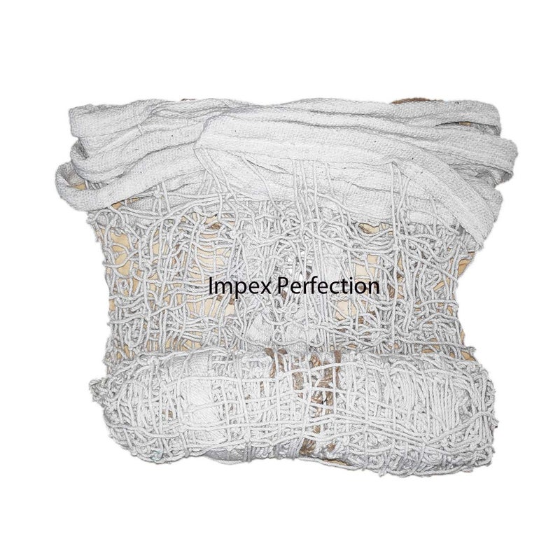 ProZone Sporting Cotton 4mm Heavy Volleyball Net (Off-White, White) - Image 3