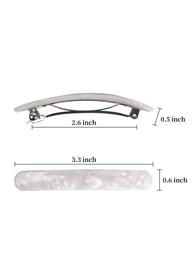 Folansy 3PCS Women's Hair Barrettes: Tortoise Shell Automatic Clips for Thick/Medium Hair, Retro Clasp (Sakura Pink, Ivory, Lavender) - Image 2
