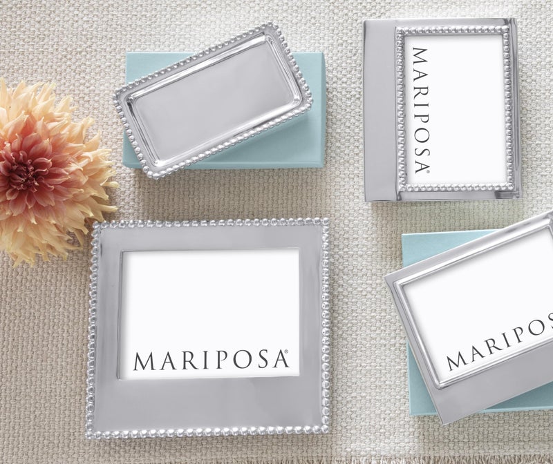 MARIPOSA Beaded Statement Handcrafted Tray  One Size  Silver - Image 3