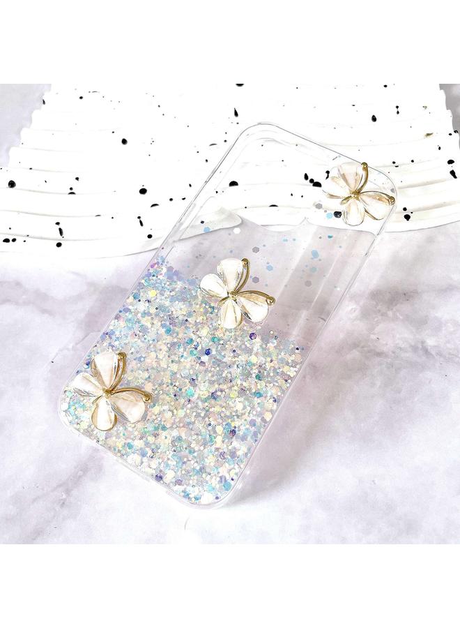 S-TOP Case For iPhone 13 Luminous Starry Sky Glitter Butterfly TPU Phone Case - Image 2