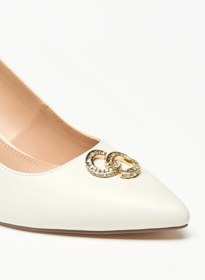 Celeste Women's Solid Slingback Shoes with Block Heels