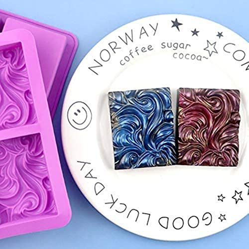 DD-life 2PCS Sea Wave Silicone Soap Molds, 4-Cavity Rectangular Wave Silicone Molds for Homemade Soaps Chocolate Jelly Pudding Mousse Cake Making - Image 5