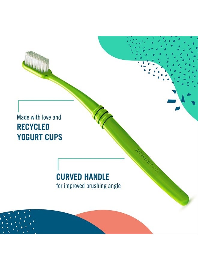 Preserve Eco Friendly Adult Toothbrushes, Made in The USA from Recycled Plastic, Lightweight Package, Ultra Soft Bristles, Colors Vary, 6 Pack - Image 3