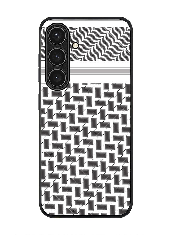 Stylizedd Rugged Black edge case for Samsung Galaxy S24 FE, Slim fit Soft Case Flexible Rubber Edges Anti Drop TPU Gel Thin Cover -  Shemag (Black)  - Image 1