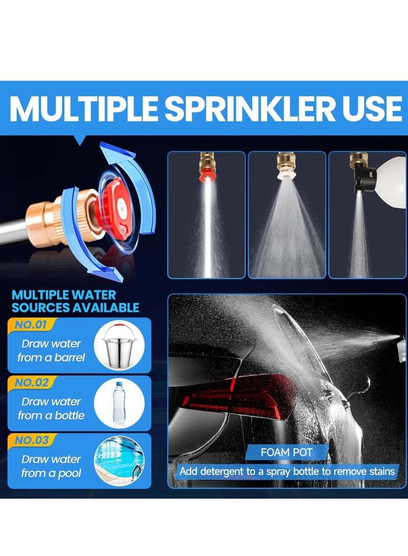 Sharpdo Cordless High Pressure Washer Gun Car Wash Pump, Portable Electric 18000 mAh Battery Powered Pressure Washers, 652 PSI, for Car Washing, Flower Watering, and Floor Cleaning, 1 pcs Battery - Image 2