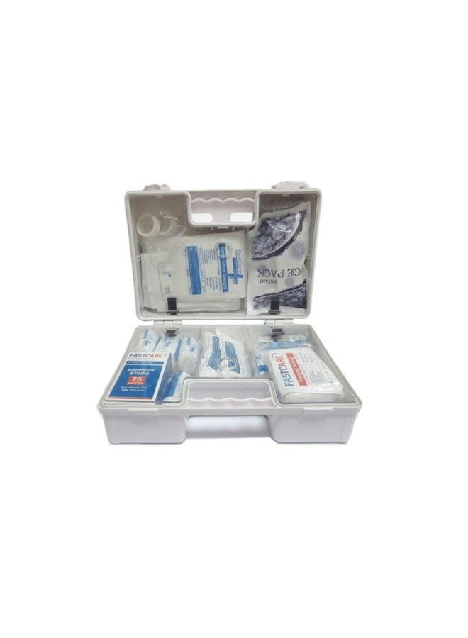 فكسر طقم صندوق الإسعافات الأولية GKB 301 لـ 25 شخصًا - مصنوع من بلاستيك ABS عالي التحمل مع مقبض وحامل حائط وحواجز داخلية - Image 2