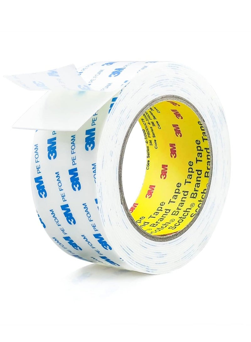 3M Double Sided Tape 5cm*3meter, Mounting Tape Heavy Duty, Removeable PE Foam Tape Strips, Strong Adhesive Tape Waterproof Free Damage for Paint Wall Picture Hanging Poster - Image 5