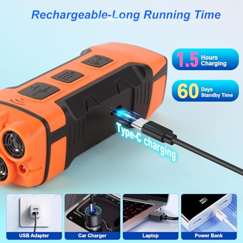 Vogholic Dog Bark Deterrent Devices Anti Barking Device for Dogs 5in1 Solution for Dog Behavior Problems Safe Portable Flashlight & Beep for Small, Medium & Large Dogs Orange - Image 5