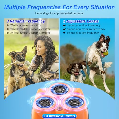 Vogholic Dog Bark Deterrent Devices Anti Barking Device for Dogs 5in1 Solution for Dog Behavior Problems Safe Portable Flashlight & Beep for Small, Medium & Large Dogs Orange - Image 4