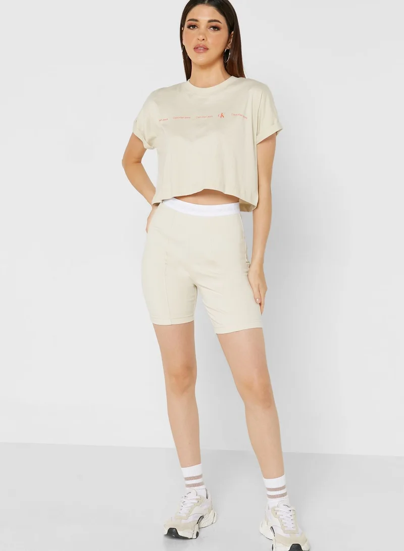 Calvin Klein Jeans Logo Mini Shorts