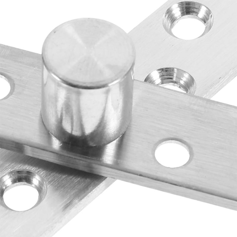 2 Pairs Brushed Nickel Medium Offset Concealed Pivot Door Hinges For Wood Door Home Installation - Image 4