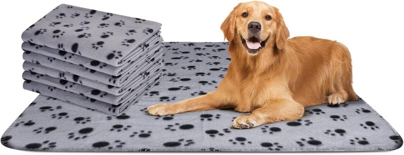 Luckam 6 Pack Washable Dog & Cat Blankets - Soft, Fluffy Fleece Sleep Pads for Puppies & Kittens, Warm Pet Bed Covers - Image 1
