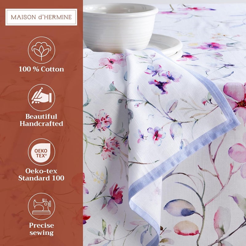 Maison d' Hermine Maison d Hermine Cloth Napkins Set of 4 100 Cotton Everyday Reusable Square Napkins Cloth Washable Dinner Party Wedding Restaurant SpringSummer Summer Floral 20 x 20 - Image 2