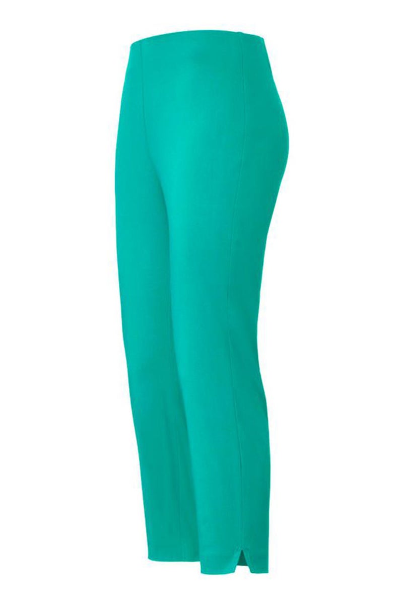 Tchibo Women Regular Fit Plain 7/8 Stretch Pants, Aqua Green - Image 3