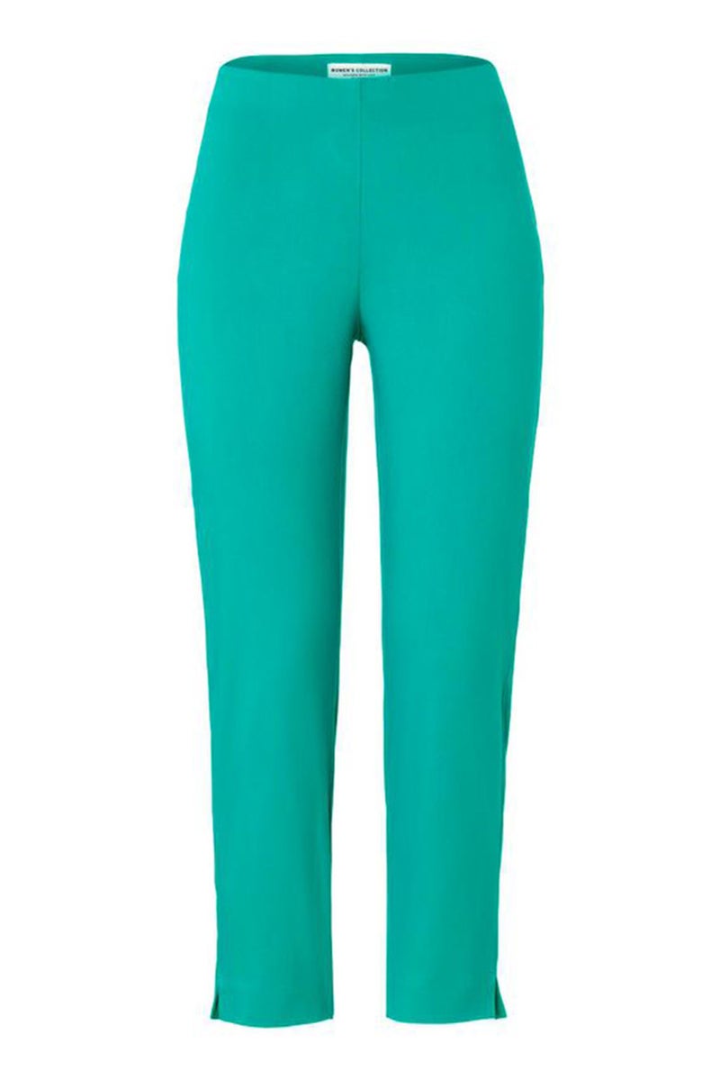 Tchibo Women Regular Fit Plain 7/8 Stretch Pants, Aqua Green - Image 2