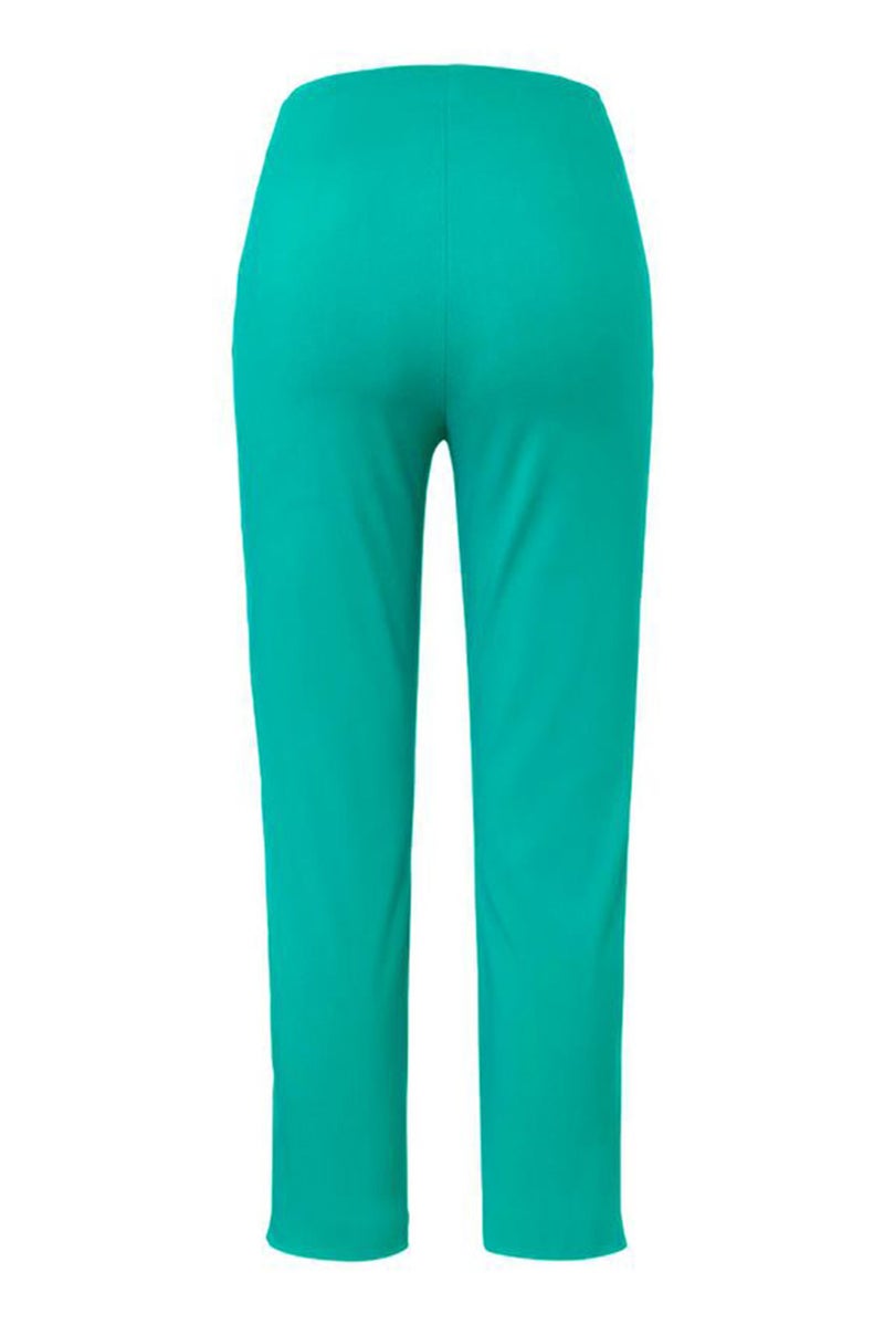 Tchibo Women Regular Fit Plain 7/8 Stretch Pants, Aqua Green - Image 4