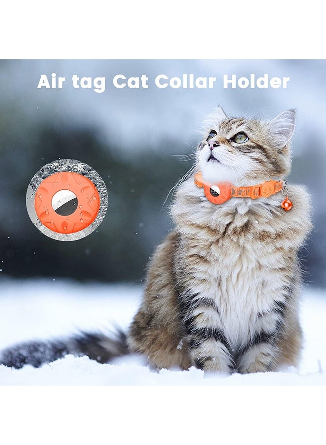 SUNDAREE طوق قطط عاكس مزود بإبزيم أمان وحامل AirTag مقاوم للماء - عرض 3/8 بوصة، متوافق مع Apple AirTag - Image 5