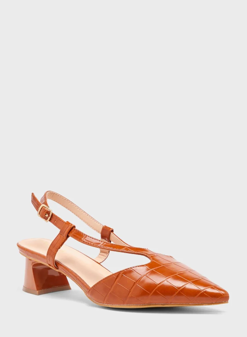 shoexpress Sling Low Heel Pumps