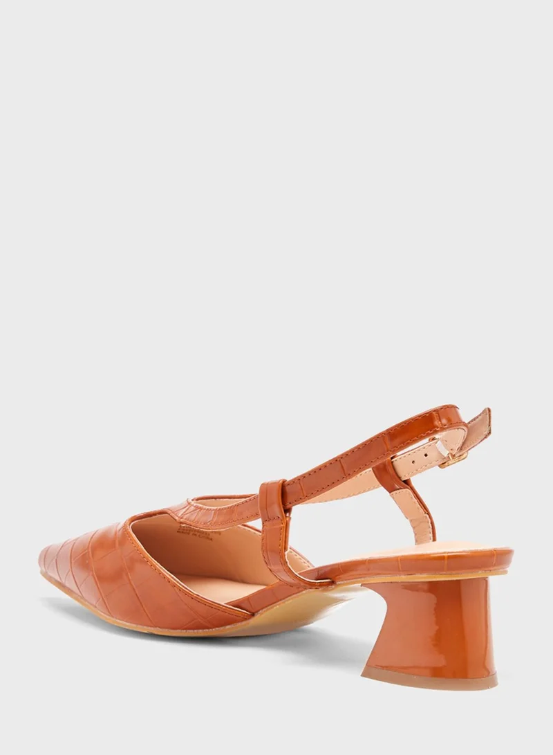 shoexpress Sling Low Heel Pumps