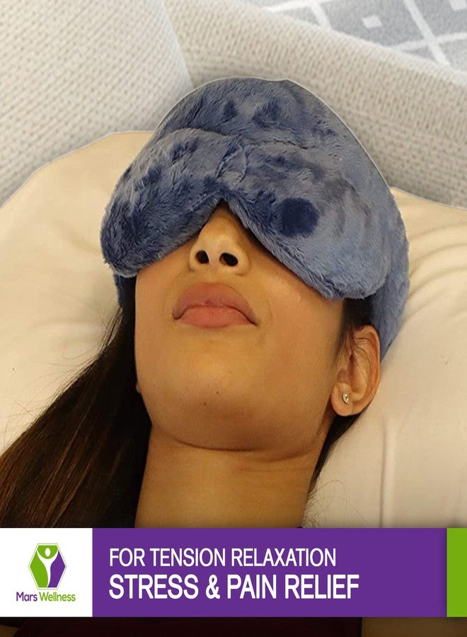 MARS WELLNESS Cooling Eye Compress - Soft Blackout All Natural Aromatherapy for Tension Relaxation, Stress and Pain Relief - Wearable Tension Migraine & Headache Relief - Long Lasting Cooling Therapy - Image 5