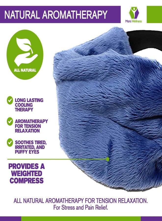 MARS WELLNESS Cooling Eye Compress - Soft Blackout All Natural Aromatherapy for Tension Relaxation, Stress and Pain Relief - Wearable Tension Migraine & Headache Relief - Long Lasting Cooling Therapy - Image 3