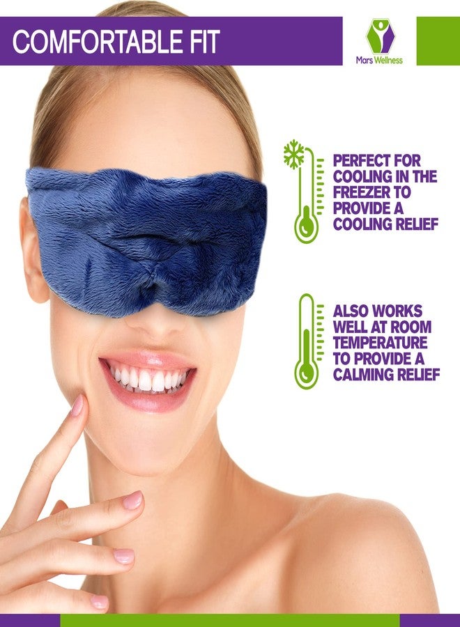 MARS WELLNESS Cooling Eye Compress - Soft Blackout All Natural Aromatherapy for Tension Relaxation, Stress and Pain Relief - Wearable Tension Migraine & Headache Relief - Long Lasting Cooling Therapy - Image 4