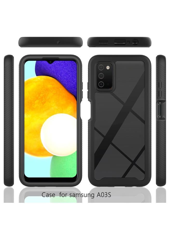 اس-توب جراب لهاتف Samsung Galaxy A03s مقاس 166 مم من سلسلة Starry Sky بلون سادة مقاوم للصدمات من البولي كربونات + جراب هاتف TPU - Image 2