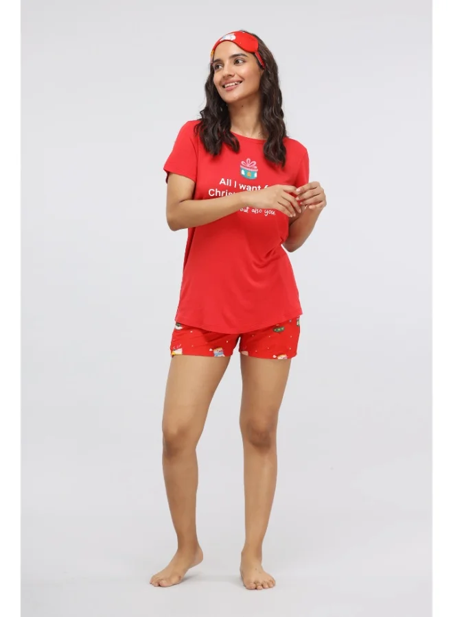 NeceSera Christmas Cheer Modal Shorts Set