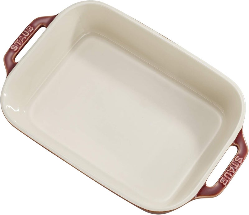 STAUB Ceramic Rectangular Baking Dish Set, 2 pc, Red - Image 2