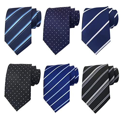 Adulove Men's Necktie Classic Silk Tie Woven Jacquard Neck Ties 6 PCS - Image 2