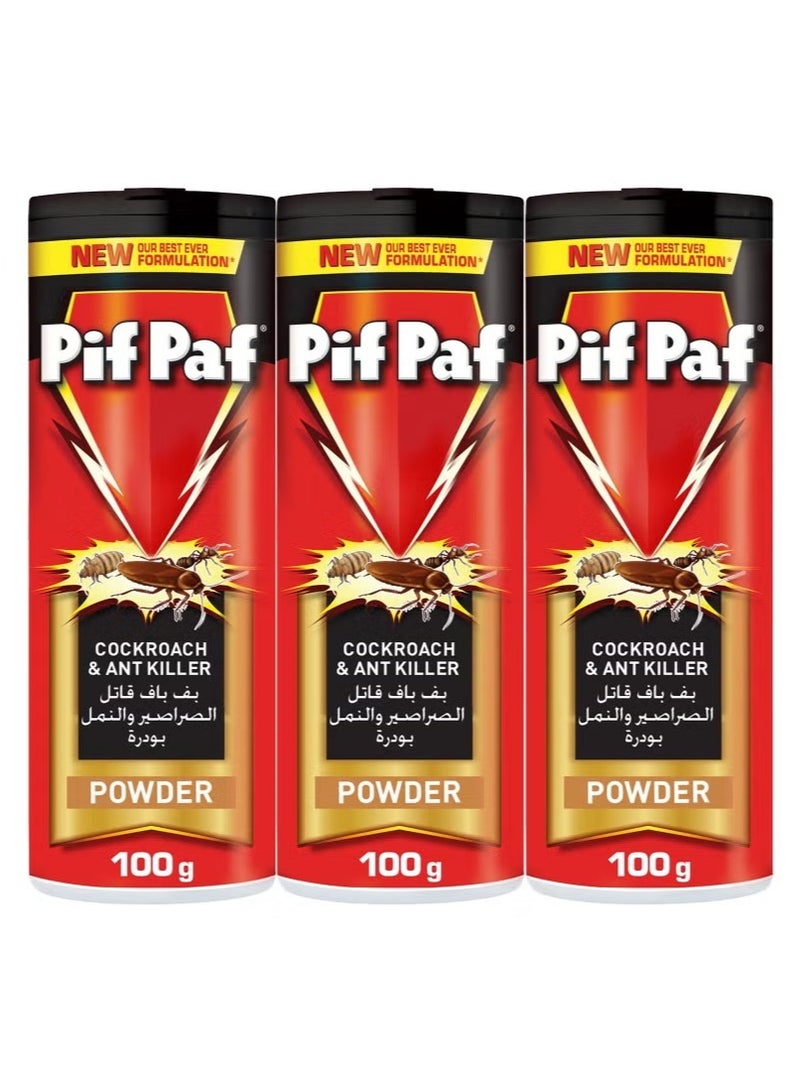 Pif Paf Crawling Insect Killer Powder, 100g Pack of 3 - Image 1