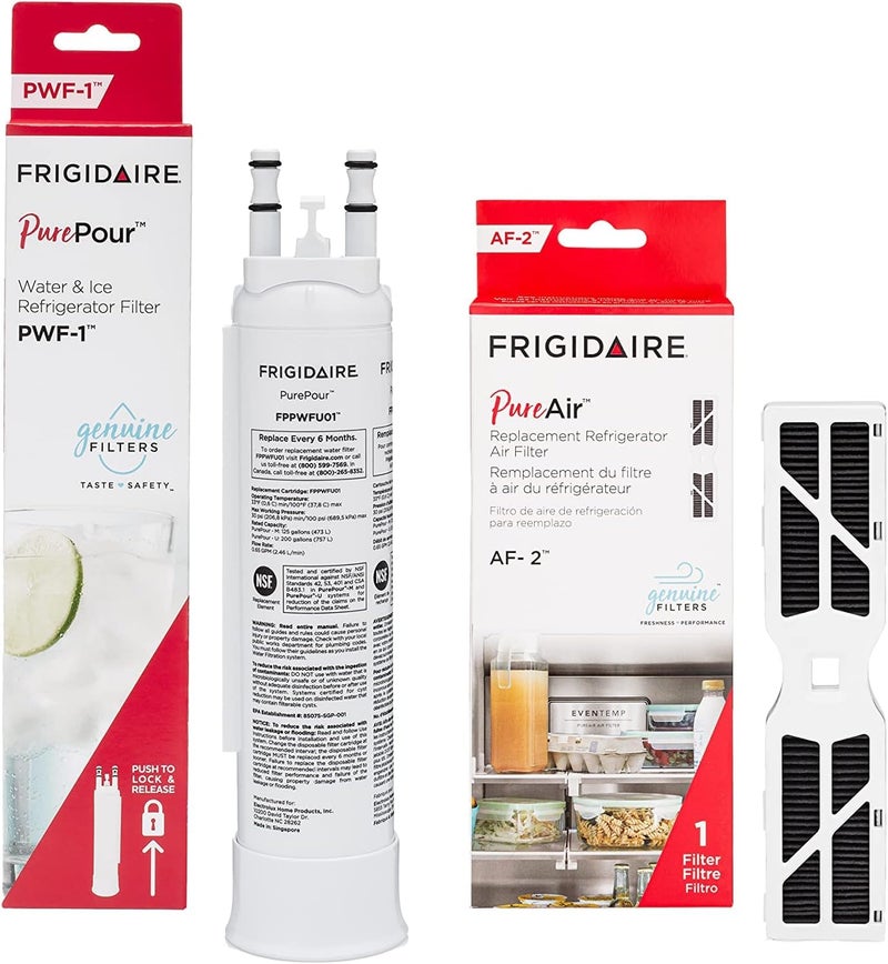 Frigidaire PurePourÂ® PWF-1 (FPPWFU01) & PureAirÂ® AF-2 (FRGPAAF2) Water & Air Filter Combo Kit - Image 1