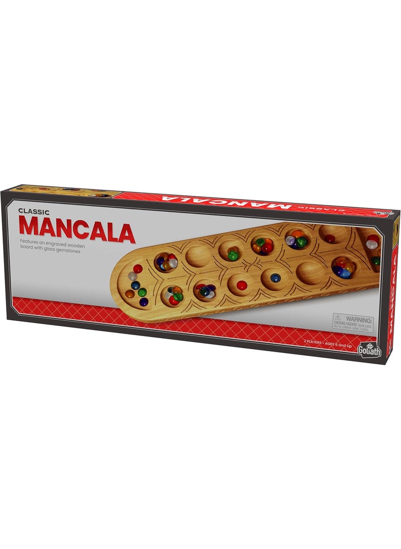 Pressman Classic Mancala Game  Features A FullSized Solid Wooden Board with Exquisite Detail Stones by Pressman For 2 Players  - Image 5