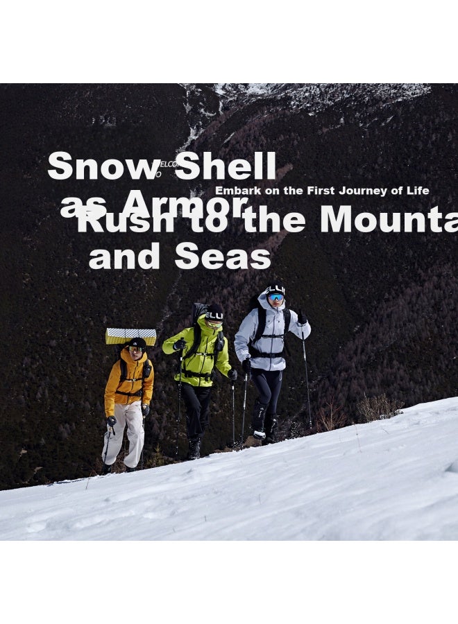 Pelliot Outdoor Hardshell Jacket Men Women Summer Mountaineering Windproof Jacket Coat 105301056 Gray 2X - Image 4