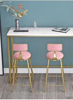 CityRiya-Long Bar Stools Round Counter Height Bar Chairs with Footrest High Chair Stools with Sturdy Steel Frame for Dining Room, Kitchen, Party  - Image 3