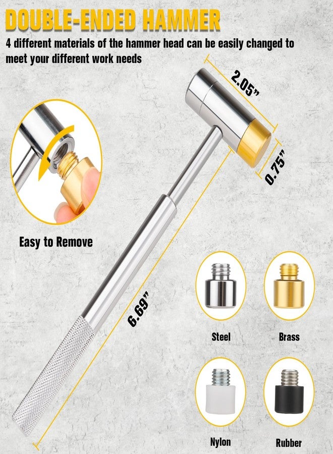 Beaiguna 23PCS Punch Set, Upgraded Roll Pin Punch Set Mechanic Tools, Punch and Hammer Set with Bench Block, Steel Metal Punch Tool for Jewelry Making, Watch Repair, Mechanical Repairs, Metalworking - Image 3