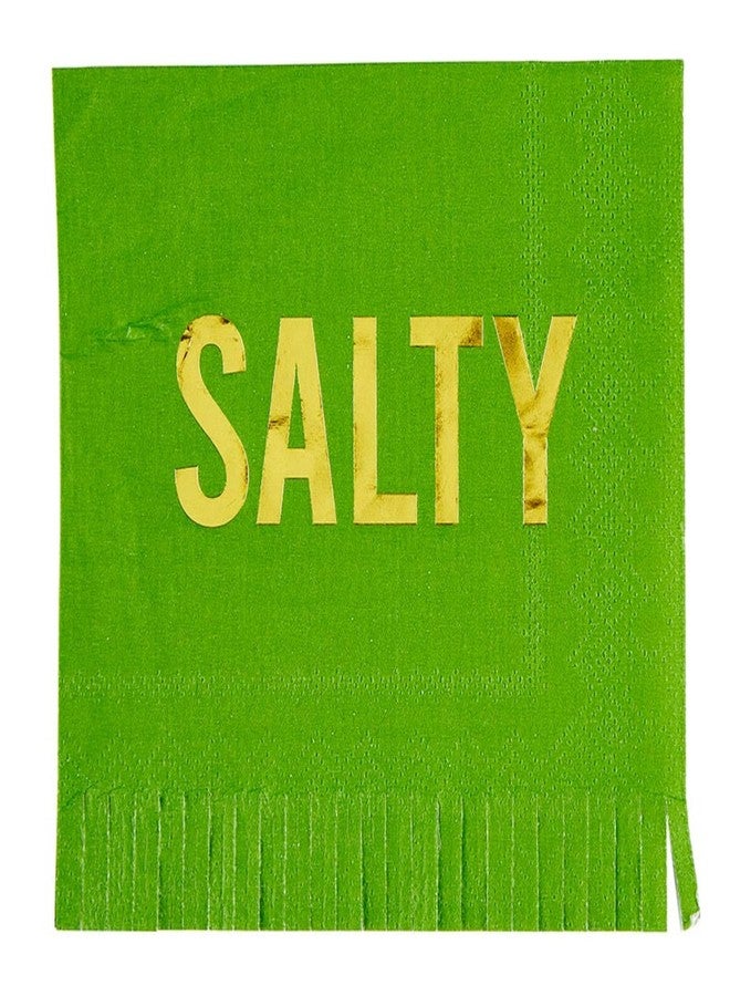 Santa Barbara Design Studio 20-Count Fringed Paper Beverage Napkin Pack Party Cocktail Napkins, 5" x 5", Salty - Image 2