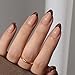 BTArtbox Press On Nails Short Almond - Tortoise Shell, Winter French Tip Press On Nails, Soft Gel Fake Nails Brown, Reusable Glue On Nails with Nail Glue in 16 Sizes, 32 Stick On Nail Kit - Image 2