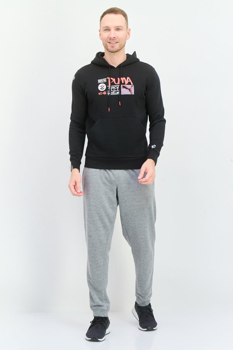 PUMA سويت شيرت بومّا إكس سيلكت للرجال بأكمام طويلة وغطاء رأس، أسود - Image 4