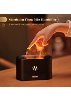Cool Baby COOLBABY Flame Fireplace Air Aroma Essential Oil Diffuser,USB Personal Desktop Noiseless Cool Mist Humidifier with Auto-Off Protection for Home (BLACK)  - Image 2