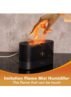 Cool Baby COOLBABY Flame Fireplace Air Aroma Essential Oil Diffuser,USB Personal Desktop Noiseless Cool Mist Humidifier with Auto-Off Protection for Home (BLACK)  - Image 3