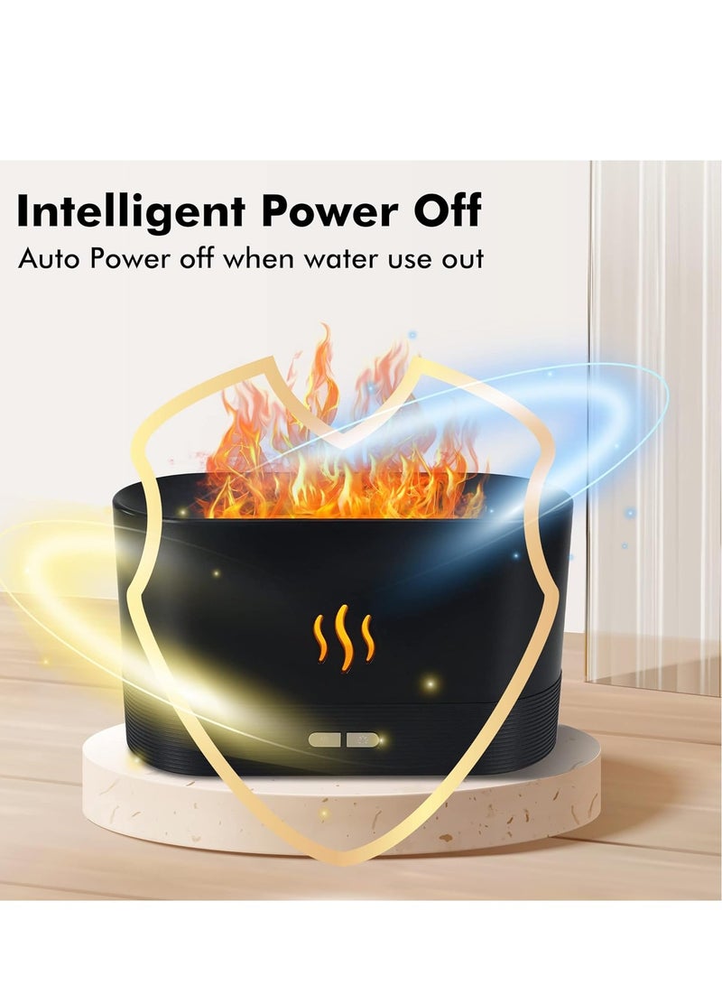 Cool Baby COOLBABY Flame Fireplace Air Aroma Essential Oil Diffuser,USB Personal Desktop Noiseless Cool Mist Humidifier with Auto-Off Protection for Home (BLACK)  - Image 4