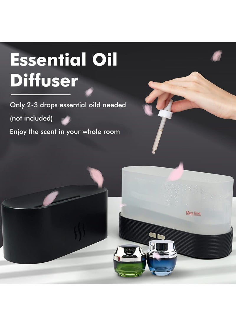 Cool Baby COOLBABY Flame Fireplace Air Aroma Essential Oil Diffuser,USB Personal Desktop Noiseless Cool Mist Humidifier with Auto-Off Protection for Home (BLACK)  - Image 5