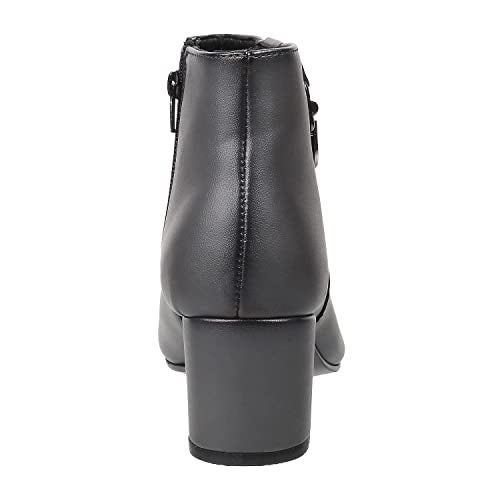 Metro Women Block Heel Ankle Boot Grey UK/7 EU/40 (31-66) - Image 4