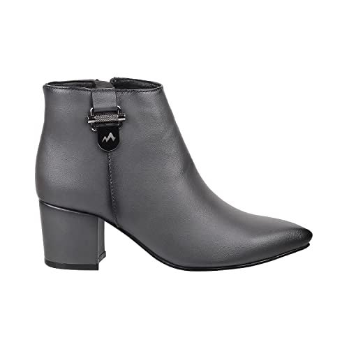 Metro Women Block Heel Ankle Boot Grey UK/7 EU/40 (31-66) - Image 3