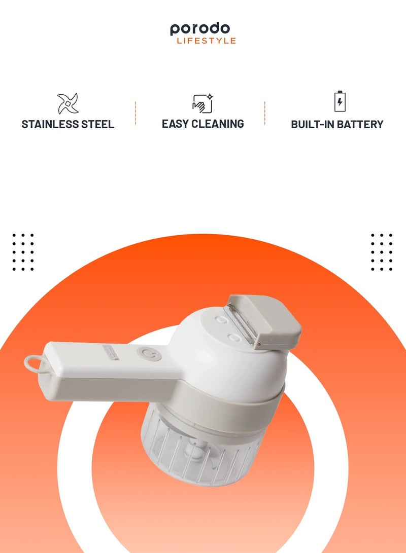 PORODO LIFESTYLE PORTABLE HANDHELD CHOPPER, SLICER, PEELER  Versatile Kitchen Tool for Effortless Food Preparation - Image 3