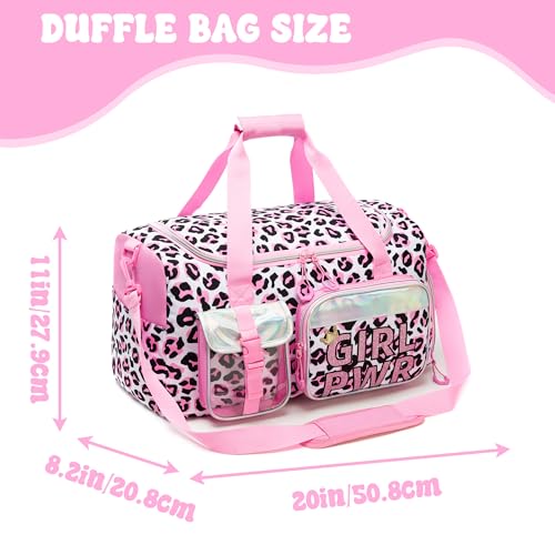 Oruiji Duffle Bag for Kids Travel Bag for Girls Dance Bags for Kids Overnight Bags for Teen Girls with Shoe Compartment - Image 2