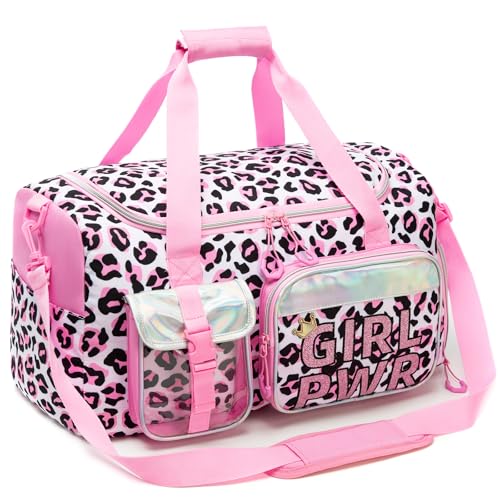 Oruiji Duffle Bag for Kids Travel Bag for Girls Dance Bags for Kids Overnight Bags for Teen Girls with Shoe Compartment - Image 1
