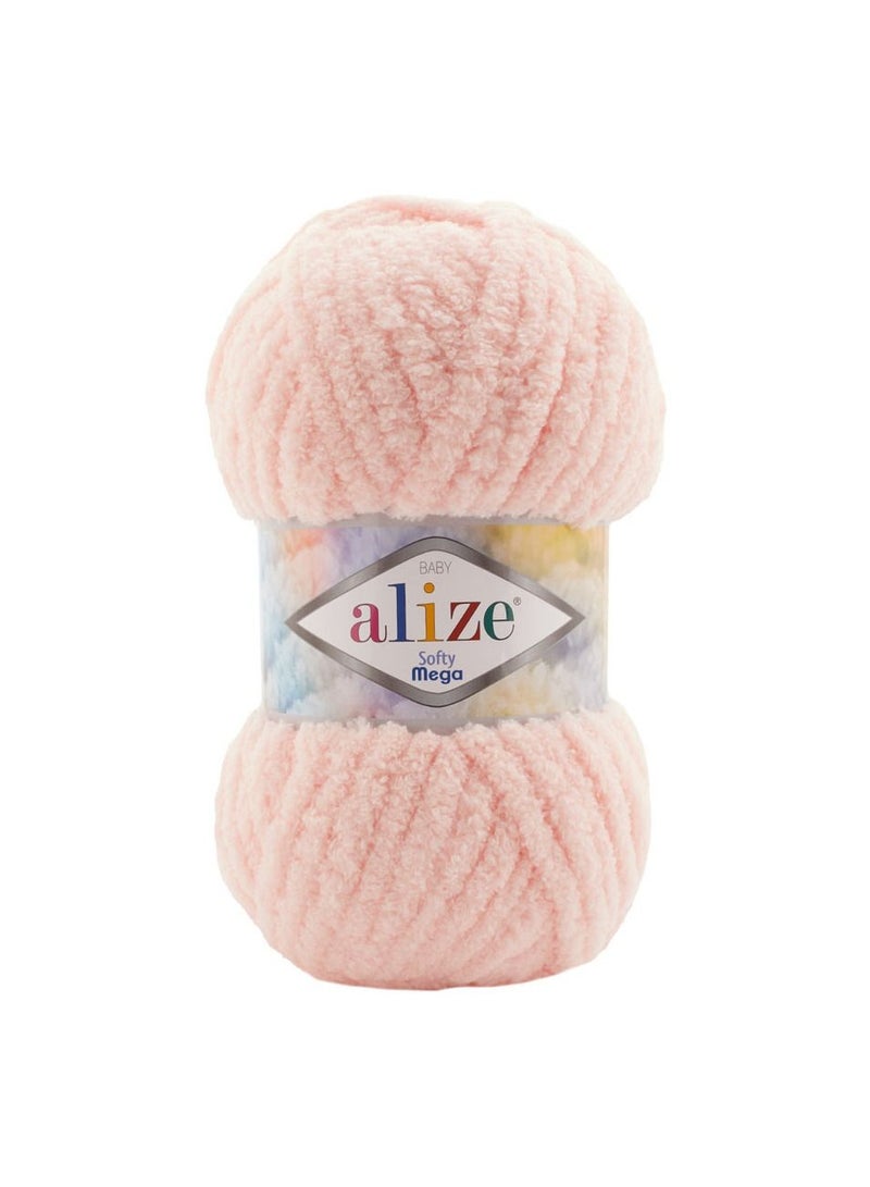Softy Mega Polyester Yarn 340 Powder Pink
